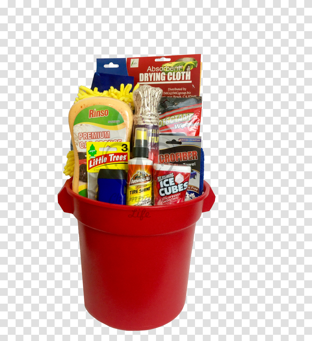 Car Wash Gift Basket, Bucket, Beer, Alcohol, Beverage Transparent Png