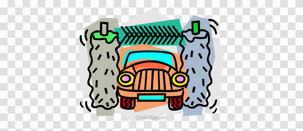 Car Wash Royalty Free Vector Clip Art Illustration, Vehicle, Transportation, Housing Transparent Png