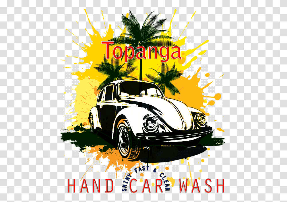Car Wash Volkswagen Beetle, Advertisement, Poster, Flyer, Paper Transparent Png