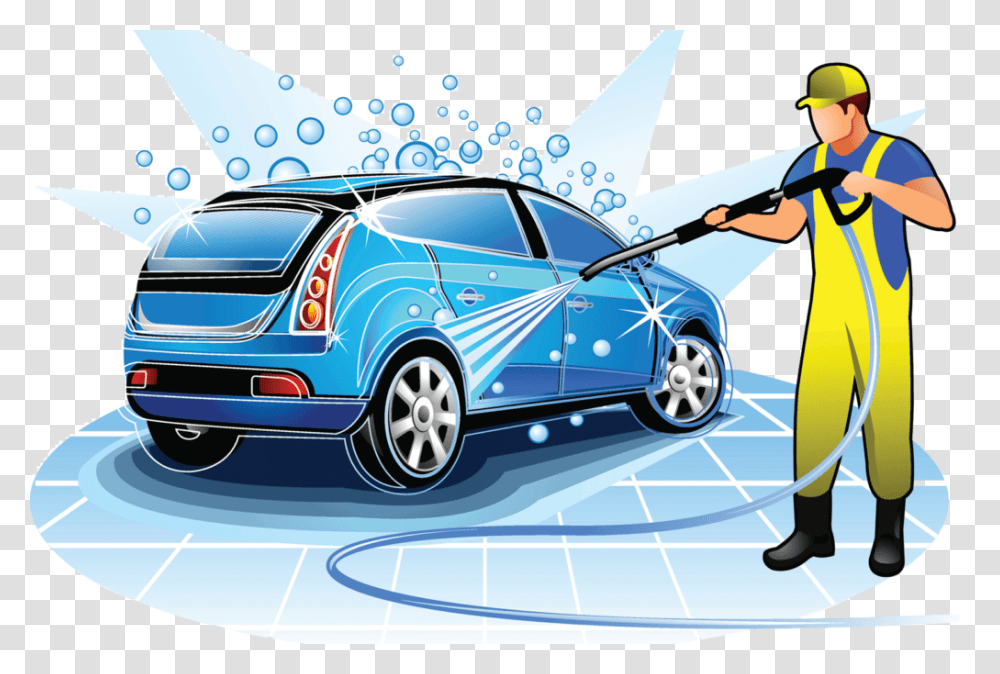 Car Washing Download Car Cleaning, Vehicle, Transportation, Person, Sedan Transparent Png
