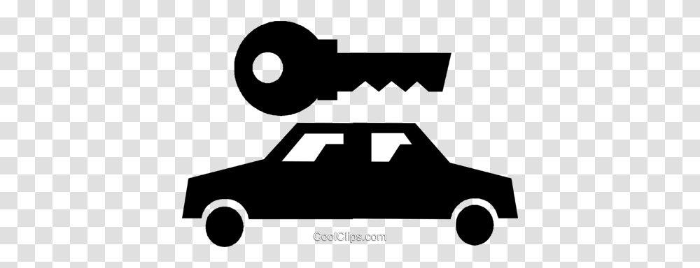 Car With Car Key Royalty Free Vector Clip Art Illustration, Vehicle, Transportation, Automobile Transparent Png