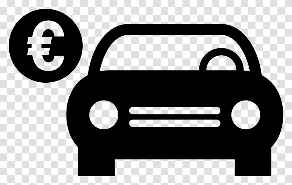 Car With Euro Symbol Car Price Icon, Transportation, Vehicle, Light Transparent Png