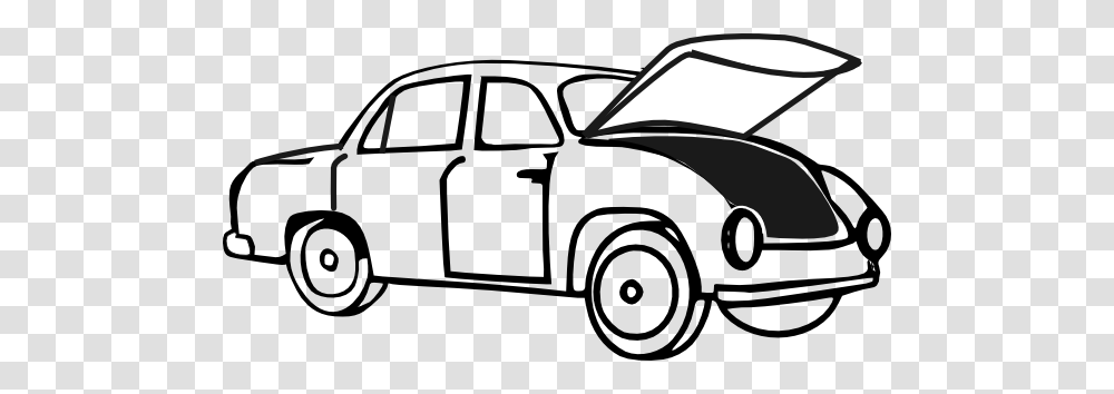 Car With Open Hood Clip Art, Vehicle, Transportation, Automobile, Pickup Truck Transparent Png