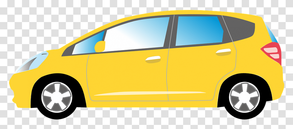 Car Yellow Auto Car Side Vector, Vehicle, Transportation, Automobile, Taxi Transparent Png