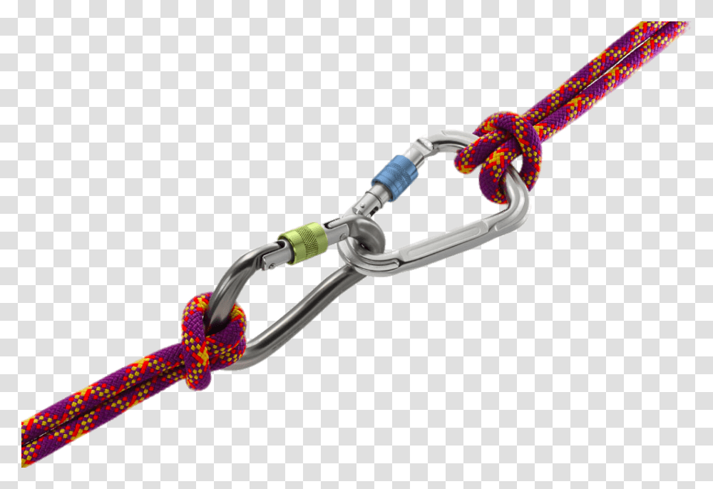 Carabiner Mountaineering Rope, Knot, Sword, Blade, Weapon Transparent Png