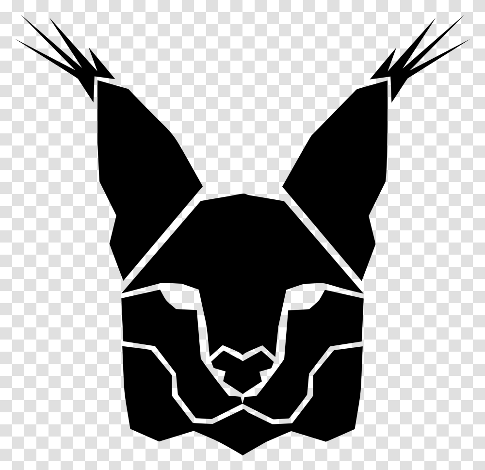 Caracal Wildcat Head Silhouette By Vetherie Clip Arts Lynx Lynx Head Silhouette, Gray Transparent Png