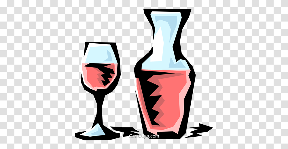 Carafe Of Wine Royalty Free Vector Clip Art Illustration, Glass, Alcohol, Beverage, Drink Transparent Png