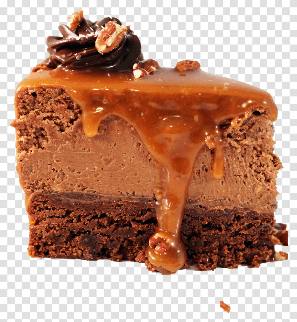 Caramel Dark Chocolate Cake Vanilla Chocolate Cake, Dessert, Food, Plant, Cookie Transparent Png