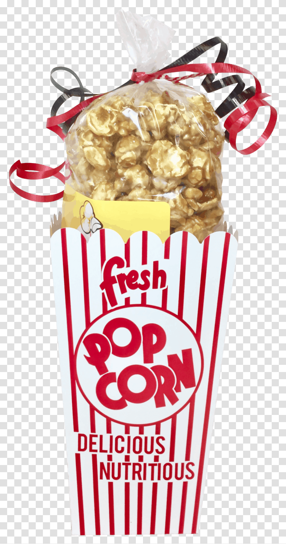Caramel Popcorn Gift Box Popcorn Box, Food, Ice Cream, Dessert, Creme Transparent Png