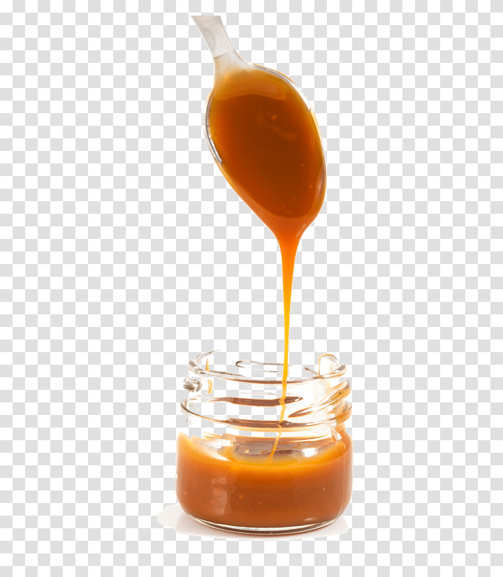 Caramel Sauce Background, Food, Spoon, Cutlery, Honey Transparent Png