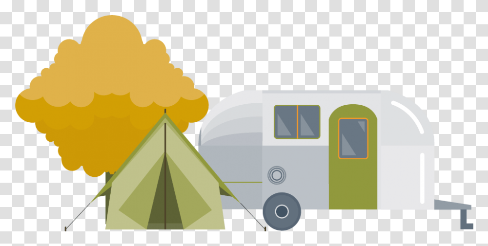 Caravan Clipart Campground Illustration, Camping, Leisure Activities, Vehicle, Transportation Transparent Png