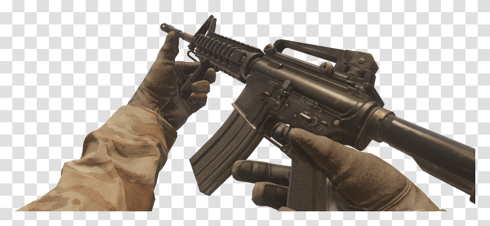 Carbine Inspect 1 Mwr Mwr M4, Gun, Weapon, Weaponry, Person Transparent Png