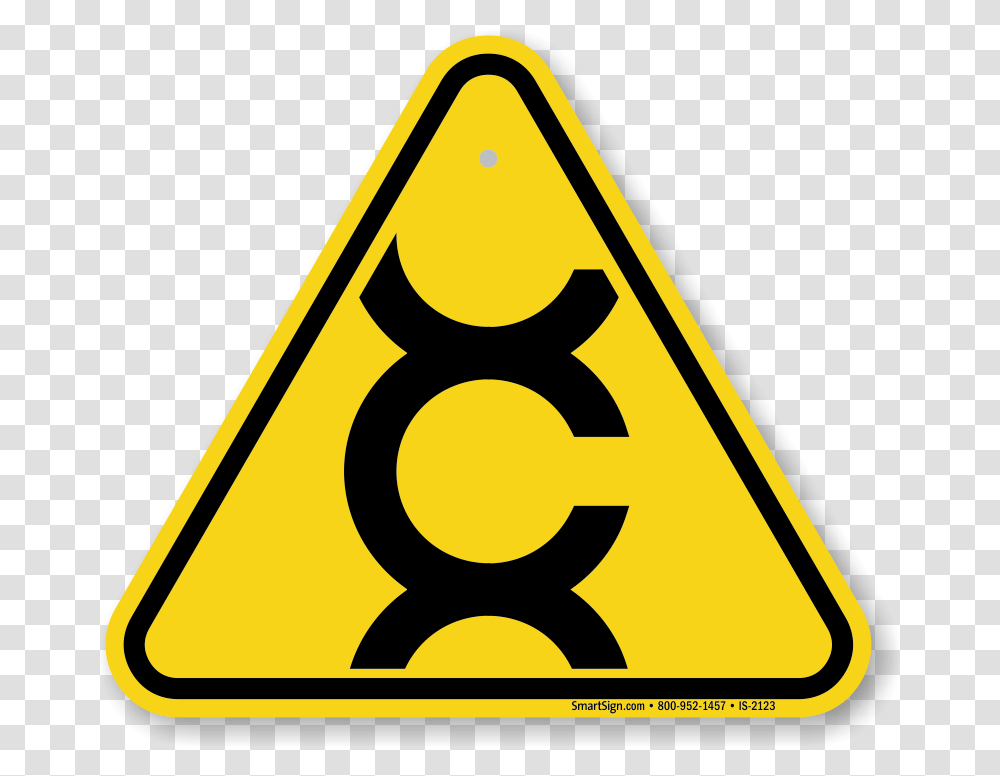 Carcinogen Symbol Iso Warning Sign, Road Sign Transparent Png