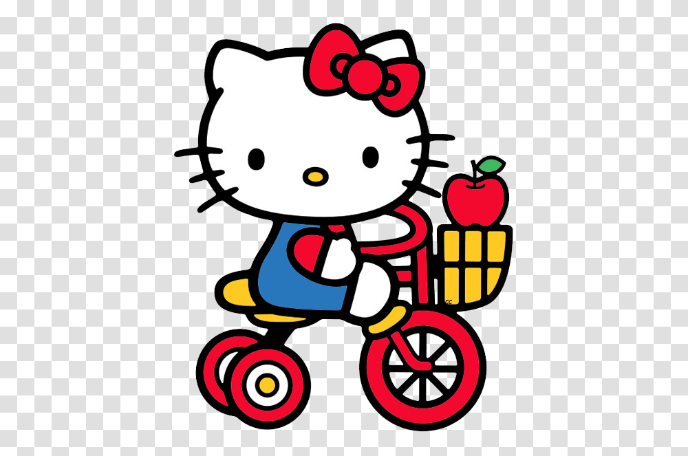 Card Hello Kitty Kitty And Hello, Tricycle, Vehicle, Transportation Transparent Png