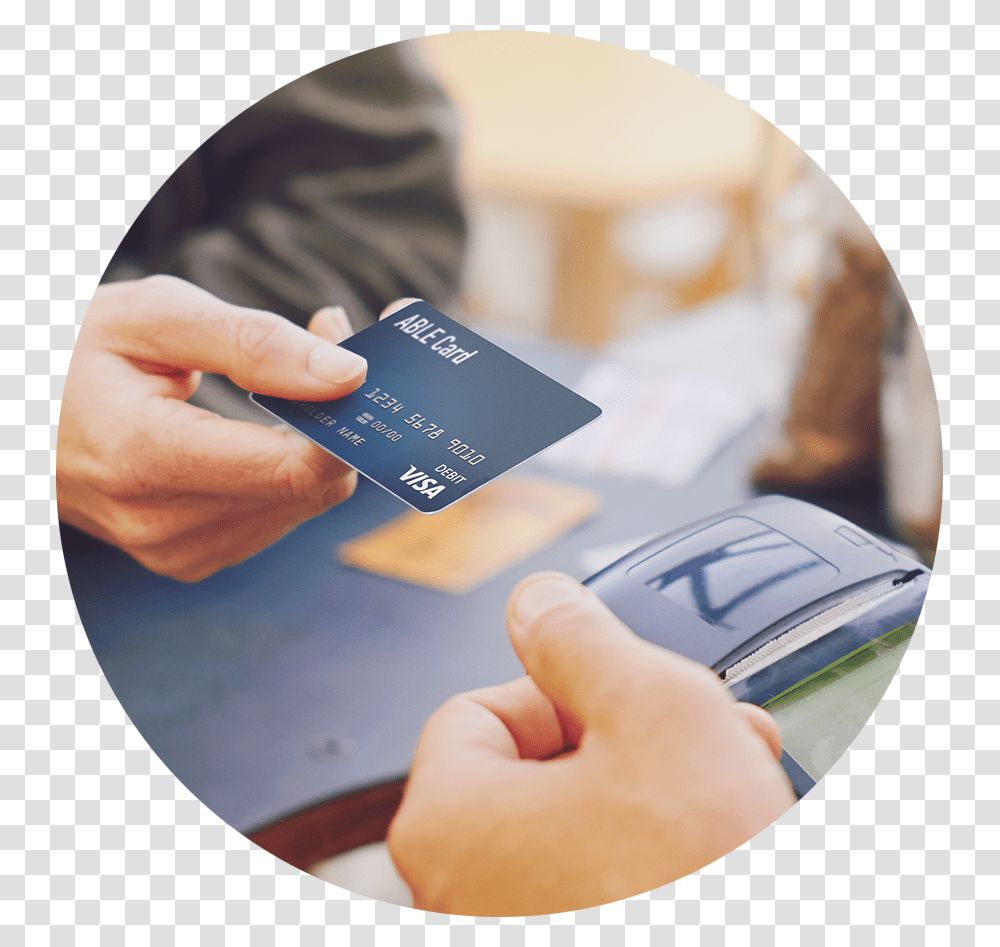 Card In Use Circle Rev Payment, Person, Human, Credit Card Transparent Png
