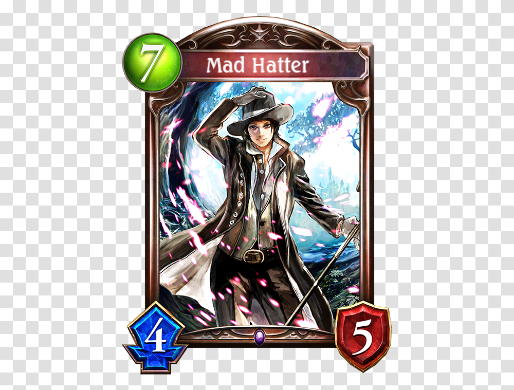Card Mad Hatter Shadowverse Zwei Resonant Heart, Person, Comics, Book, Manga Transparent Png