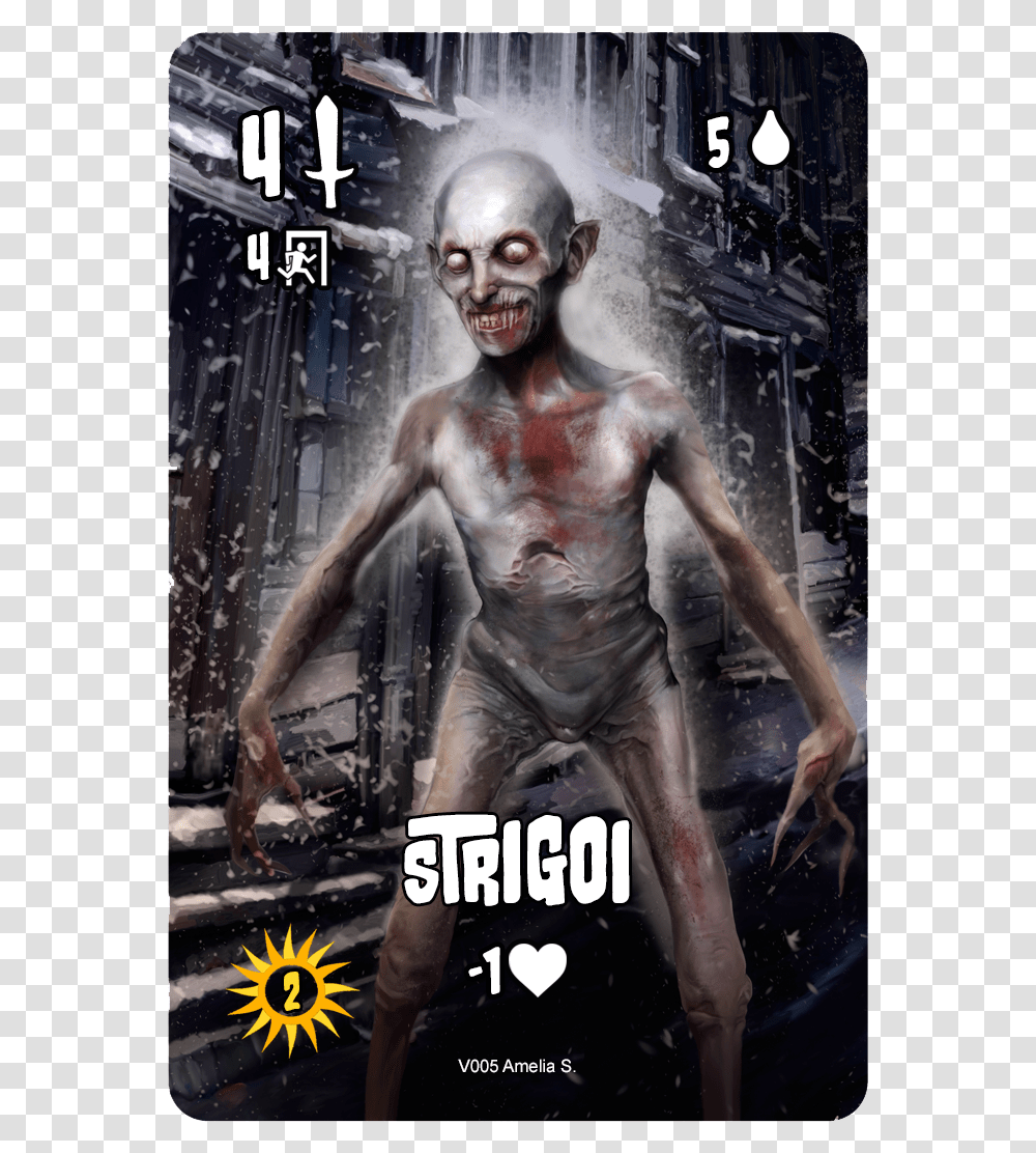Card Of A Strigoi Vampire Barechested, Person, Poster, Advertisement, Flyer Transparent Png