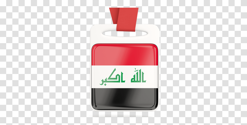 Card With Ribbon Iraq Flag, Appliance, First Aid, Paper, Electronics Transparent Png