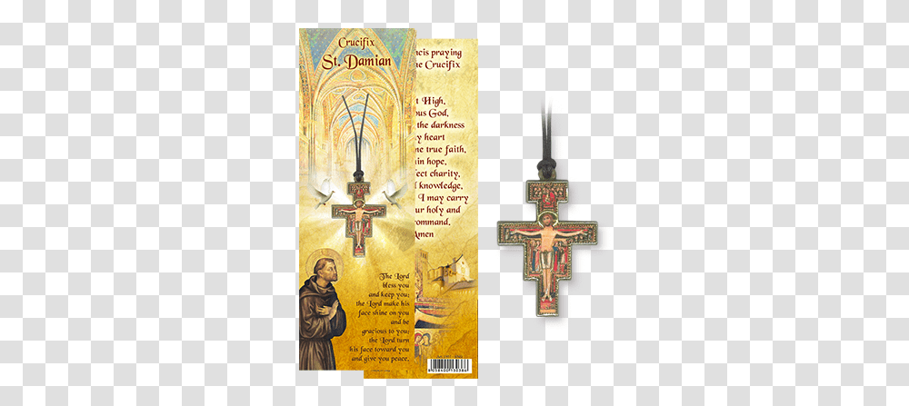 Card With St San Damiano Cross, Person, Poster, Advertisement Transparent Png