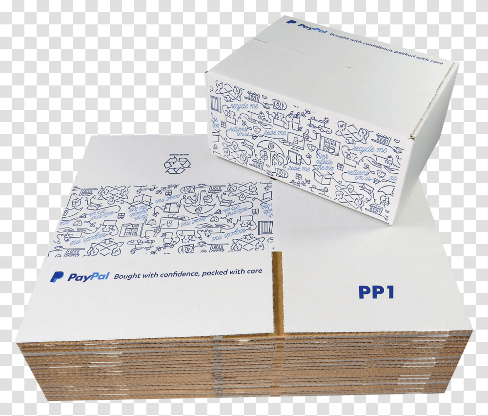 Cardboard Boxes By Paypal Box, Text, QR Code, Paper Transparent Png