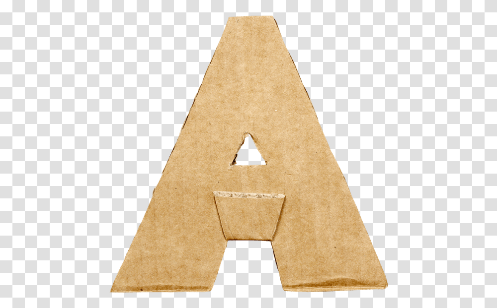 Cardboard Cut Font Cardboard Letter, Triangle, Rug Transparent Png