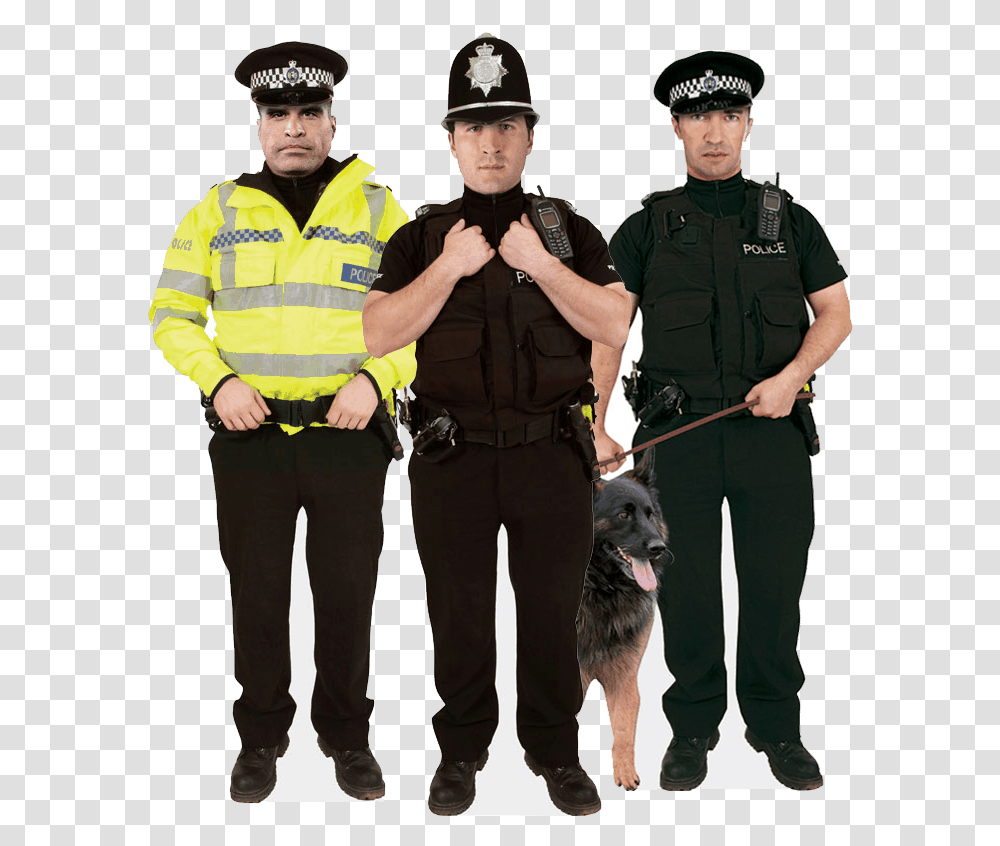 Cardboard Cut Out Police Standees Uk Police Officer, Person, Military Uniform, Helmet Transparent Png