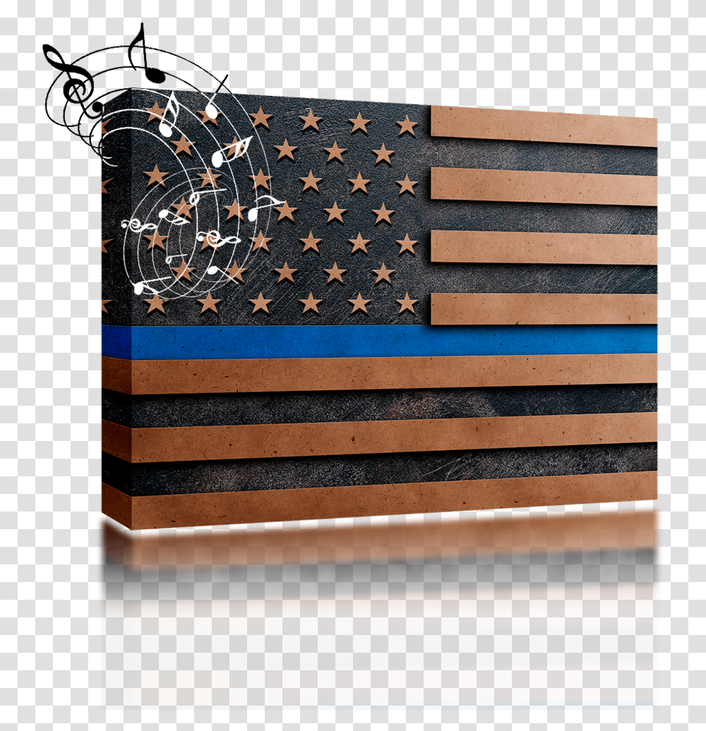 Cardboard Flag Blue Stripe Copy Coin Purse, Rug, American Flag, Wood Transparent Png