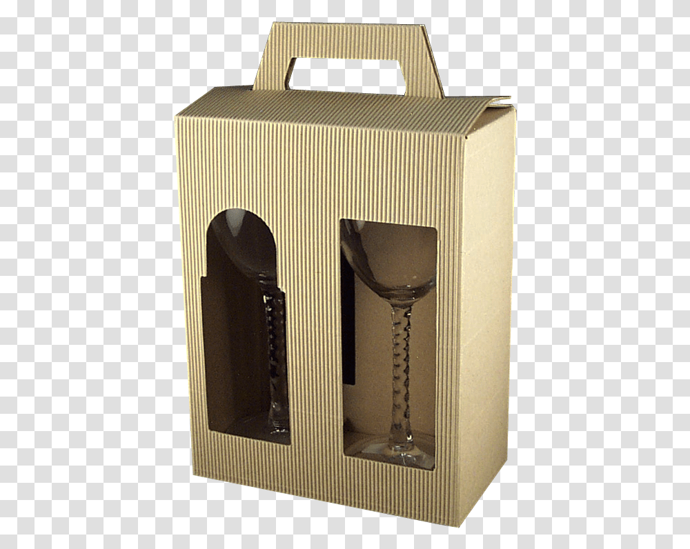 Cardboard Gift Box For Two Glasses, Goblet, Wine Glass, Alcohol, Beverage Transparent Png