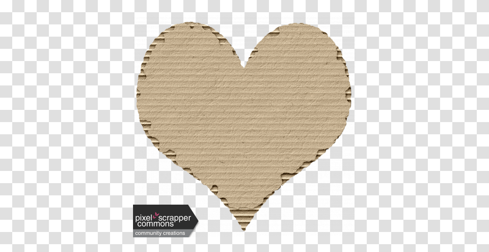 Cardboard Heart Kraft Graphic By Tina Shaw Pixel Scrapper Heart, Rug, Cushion, Text, Pillow Transparent Png