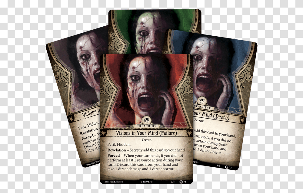 Cardfan Visions In Your Mind 4x Arkham Horror Lcg Maddening Delusions, Poster, Advertisement, Collage, Flyer Transparent Png