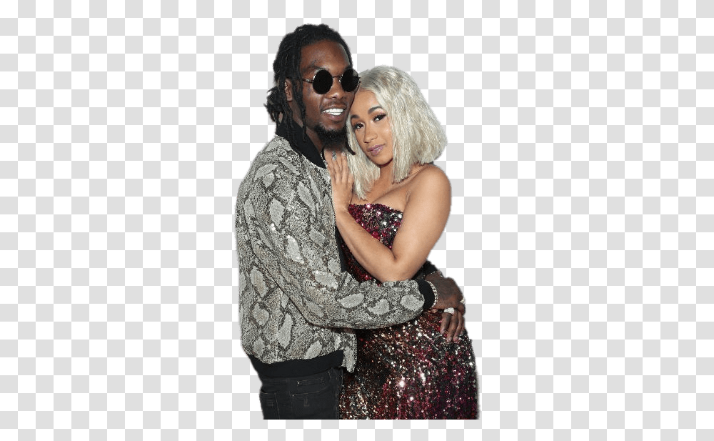 Cardi B And Offset Offset And Cardi B, Sunglasses, Accessories, Person, Hair Transparent Png