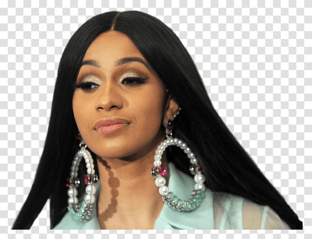 Cardi B Large Earrings Bill Cosby Cardi B, Face, Person, Human, Accessories Transparent Png