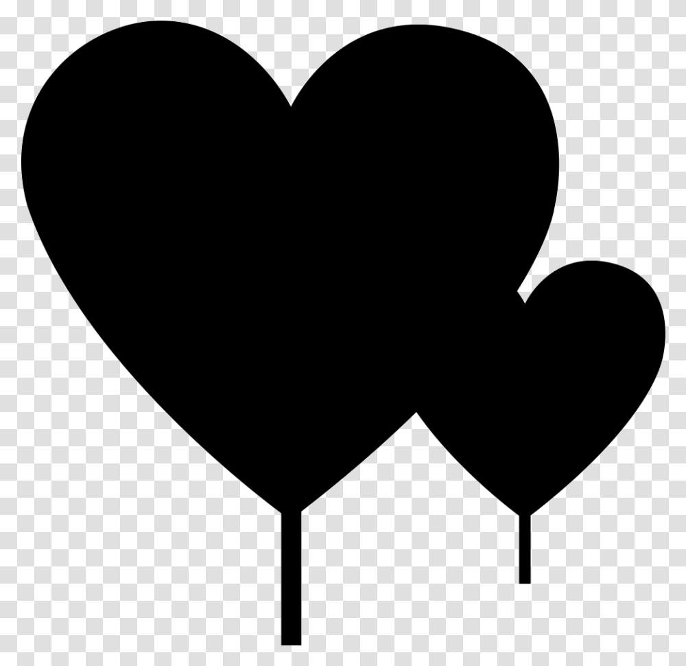 Cardiac Activity Icon, Silhouette, Heart, Mustache, Stencil Transparent Png