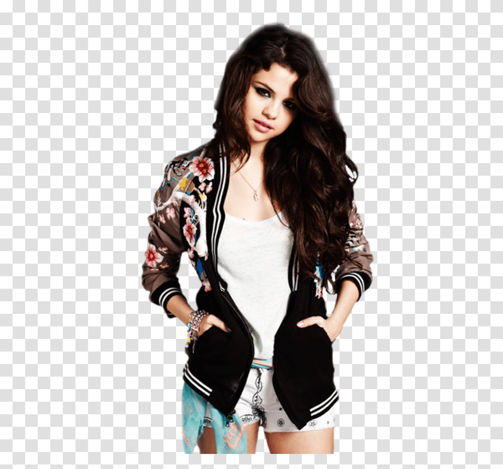 Cardigan Selena Gomez Forget Forever Cover, Person, Female, Sleeve Transparent Png