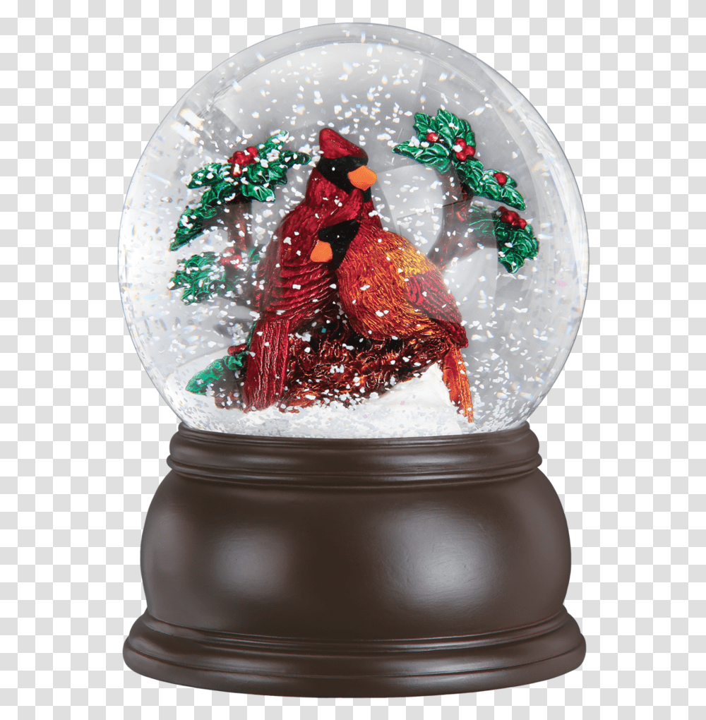 Cardinal Christmas Snow Globes, Nature, Ice, Outdoors, Wedding Cake Transparent Png