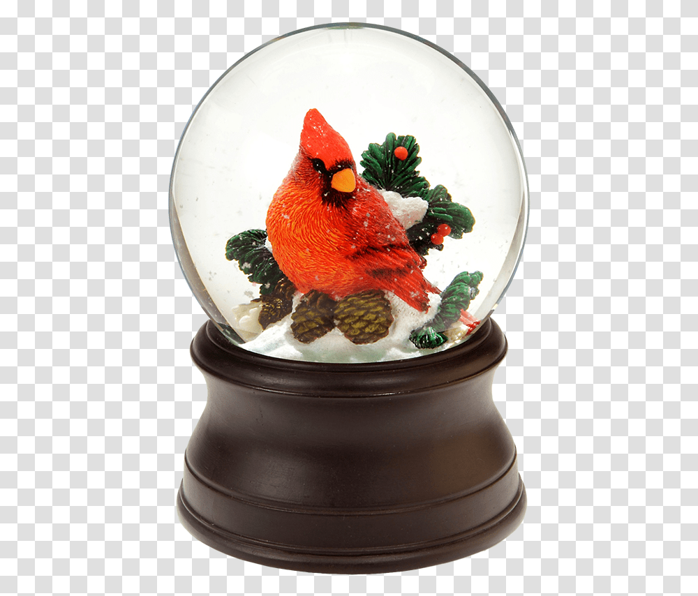 Cardinal Snow GlobeClass Snow Globe, Bird, Animal, Porcelain Transparent Png