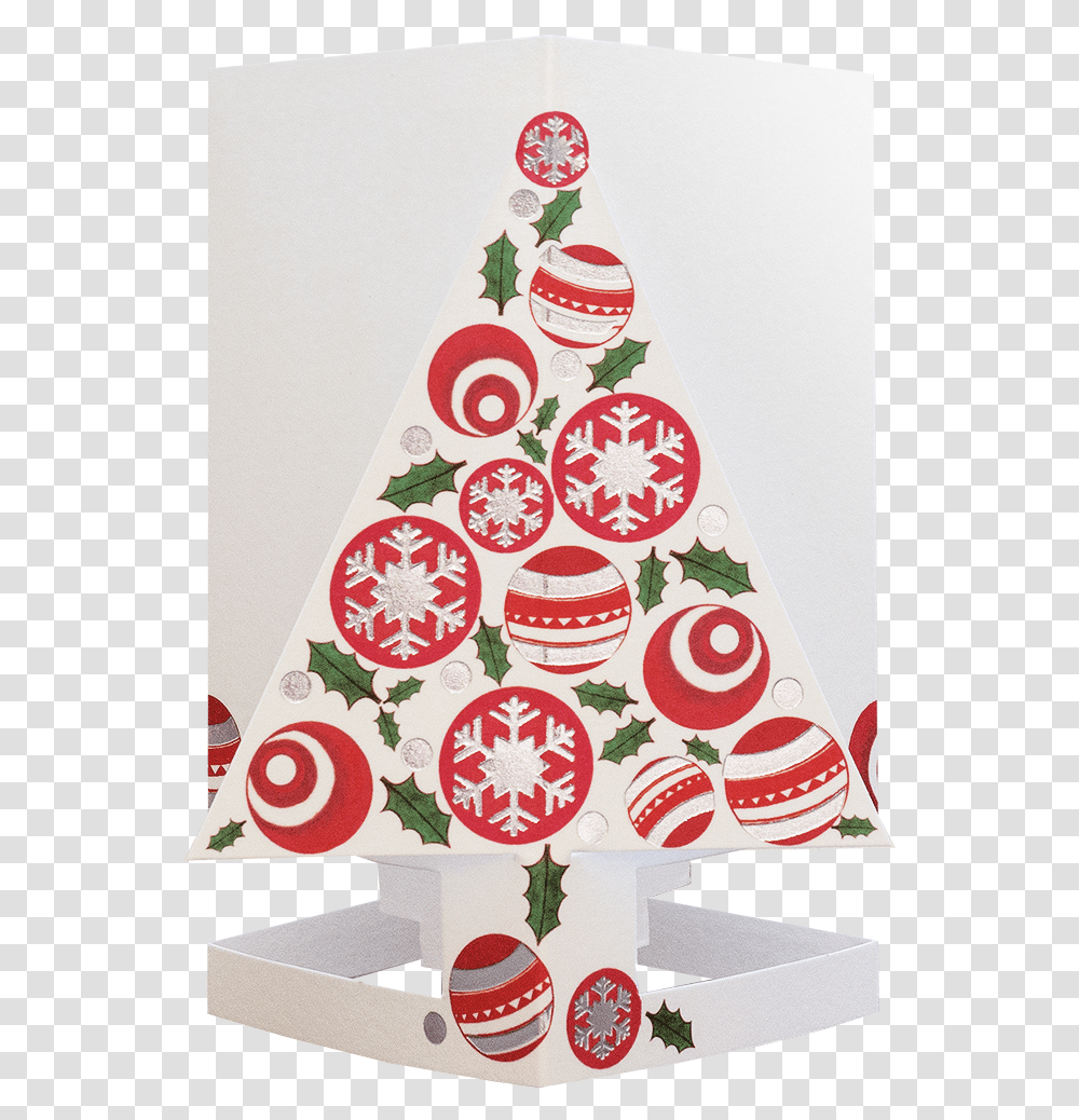 Cardle Christmas Tree Red Silver Christmas Tree, Label, Plant Transparent Png