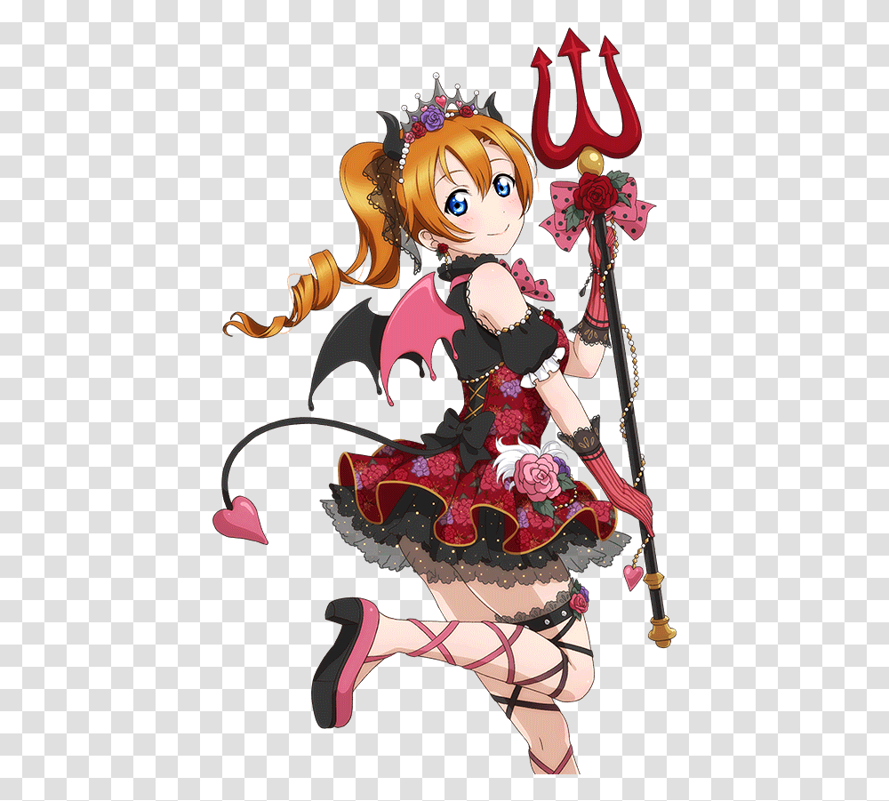 Cards 905 Honoka Kosaka Sr Llsif En Love Live Little Devil, Comics, Book, Manga, Person Transparent Png