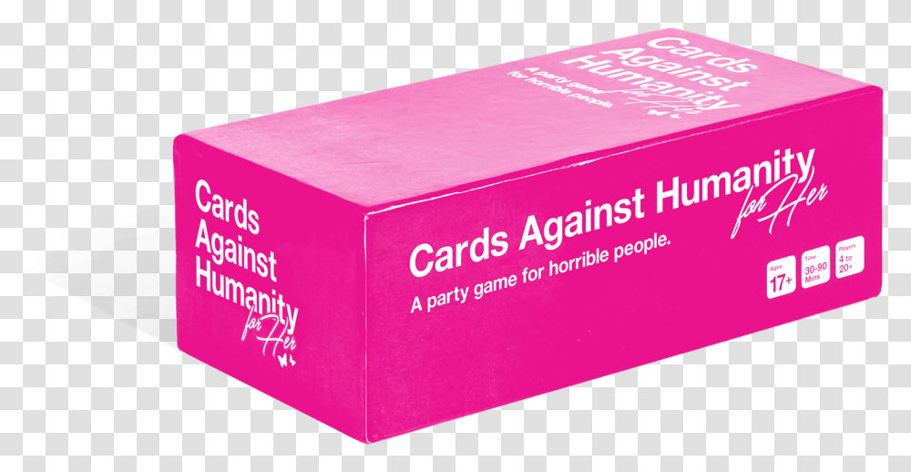 Cards Against Humanity For Her, Box, Cardboard, Carton, Package Delivery Transparent Png