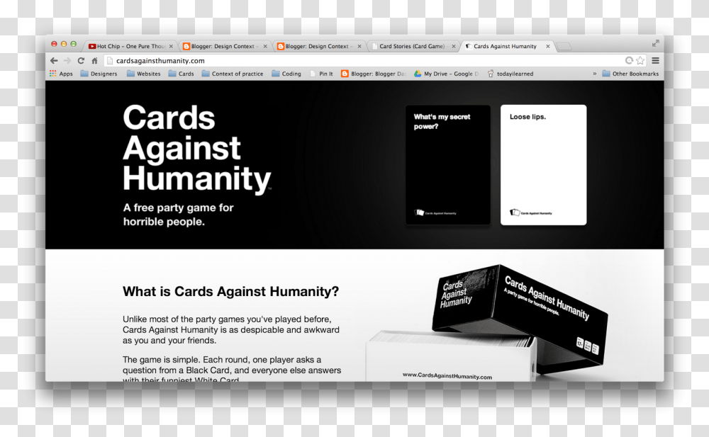 Cards For Humanity S Website Is It's Store Front It Laying An Egg Cards Against Humanity, File, Webpage, Mobile Phone Transparent Png