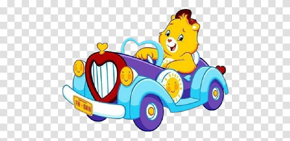 Care Bear Care Bears 2006 Png's Care Bears Care Bear Cartoon In A Car, Toy, Vehicle, Transportation, Cushion Transparent Png