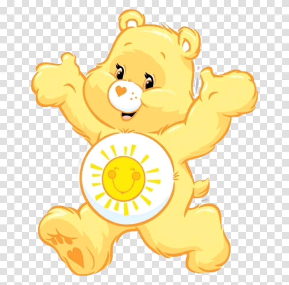 Care Bear Clipart Funshine Bear Care Bear, Face, Toy, Piggy Bank, Light Transparent Png