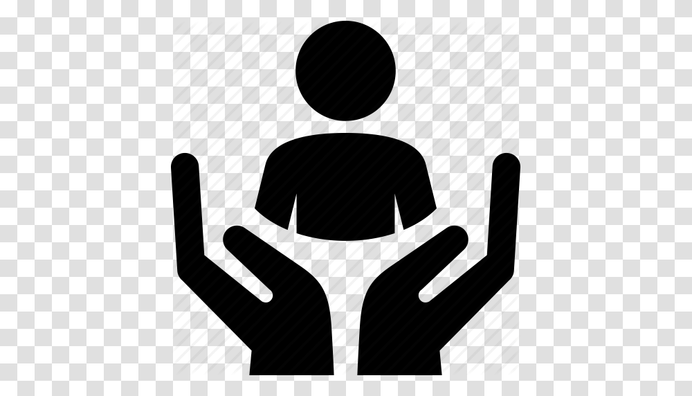 Care Customer Experience Hands Holding Person User Icon, Piano, Musical Instrument, Silhouette Transparent Png