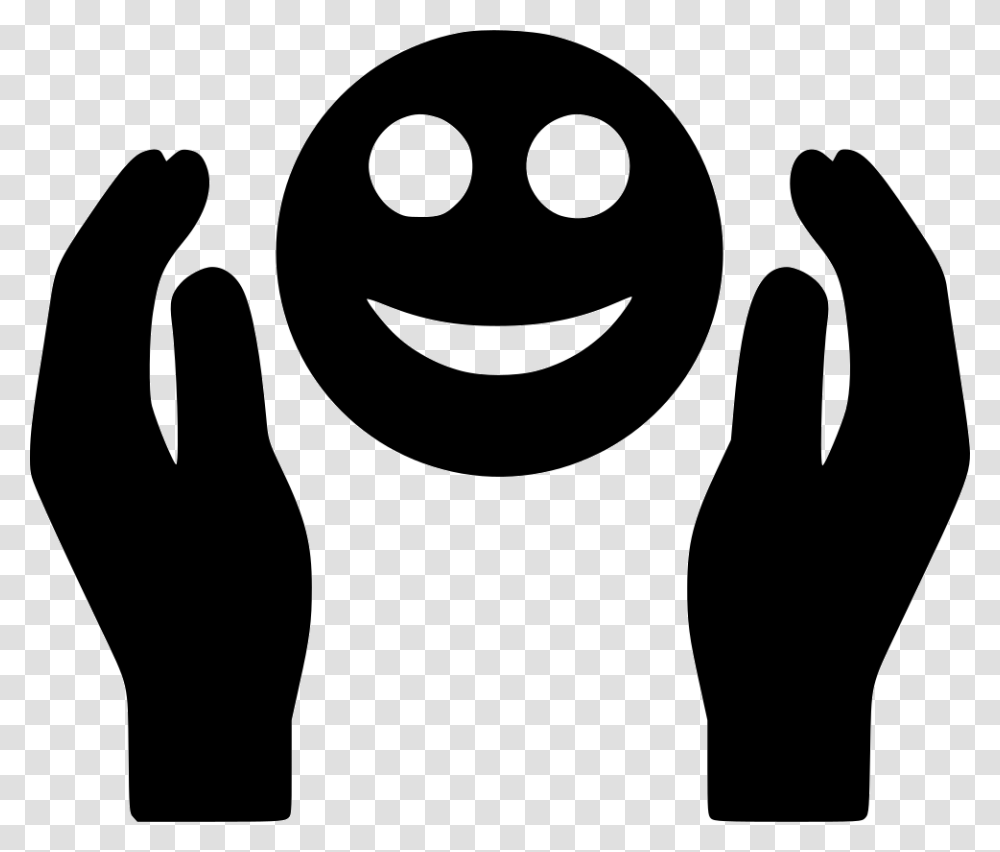 Care Y Emotion Happy Smiley, Stencil, Hand, Person, Human Transparent Png