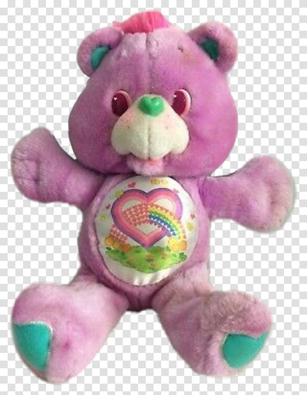 Carebear Bear Toy Vintagetoy Vintage Pastel Aesthetic Teddy Bear, Plush, Pillow, Cushion Transparent Png