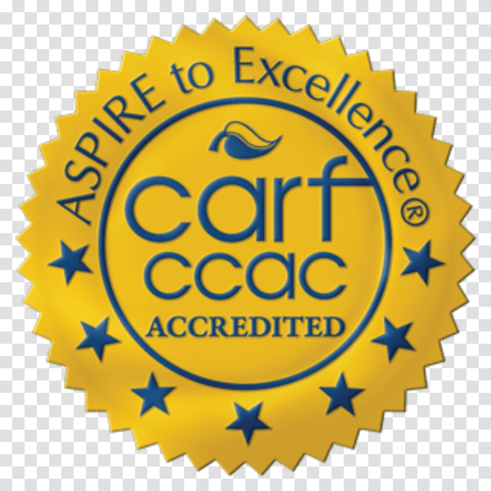 Carf Ccacgoldseal - The Villas Retirement Community Carf Certification, Label, Text, Poster, Advertisement Transparent Png