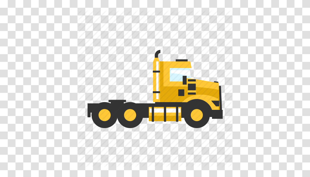 Cargo Road Semi Tractor Trailer Transport Truck Icon, Vehicle, Transportation, Bulldozer, Automobile Transparent Png