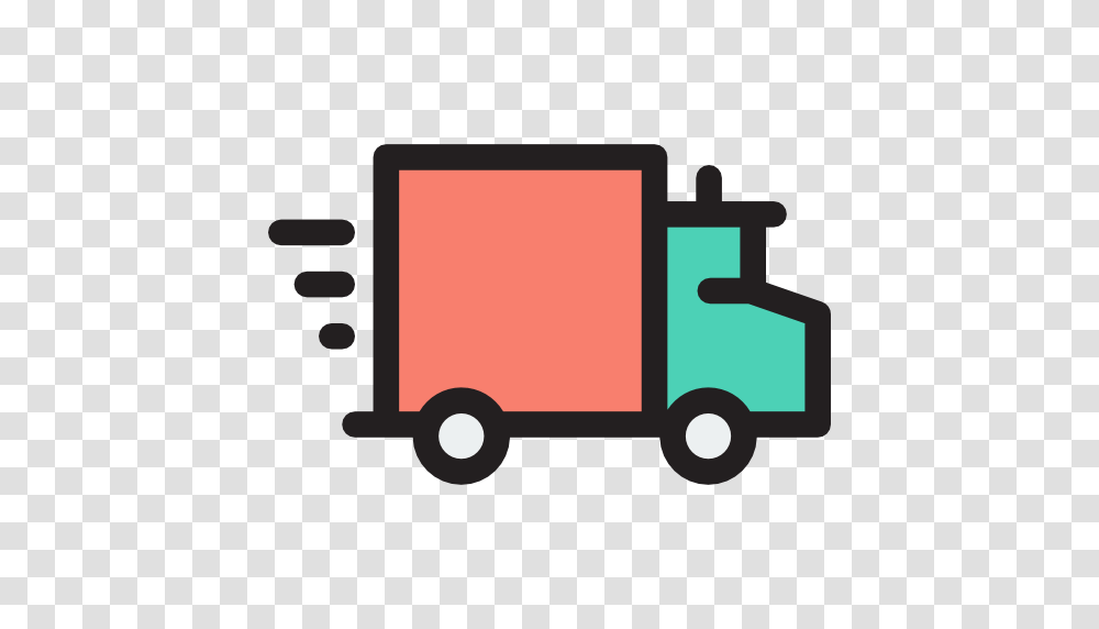Cargo Truck Clipart Orange Truck, Vehicle, Transportation, Van, Moving Van Transparent Png