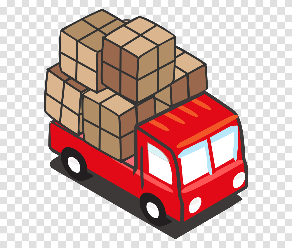 Cargo Truck Clipart, Transportation, Vehicle, Van, Fire Truck Transparent Png