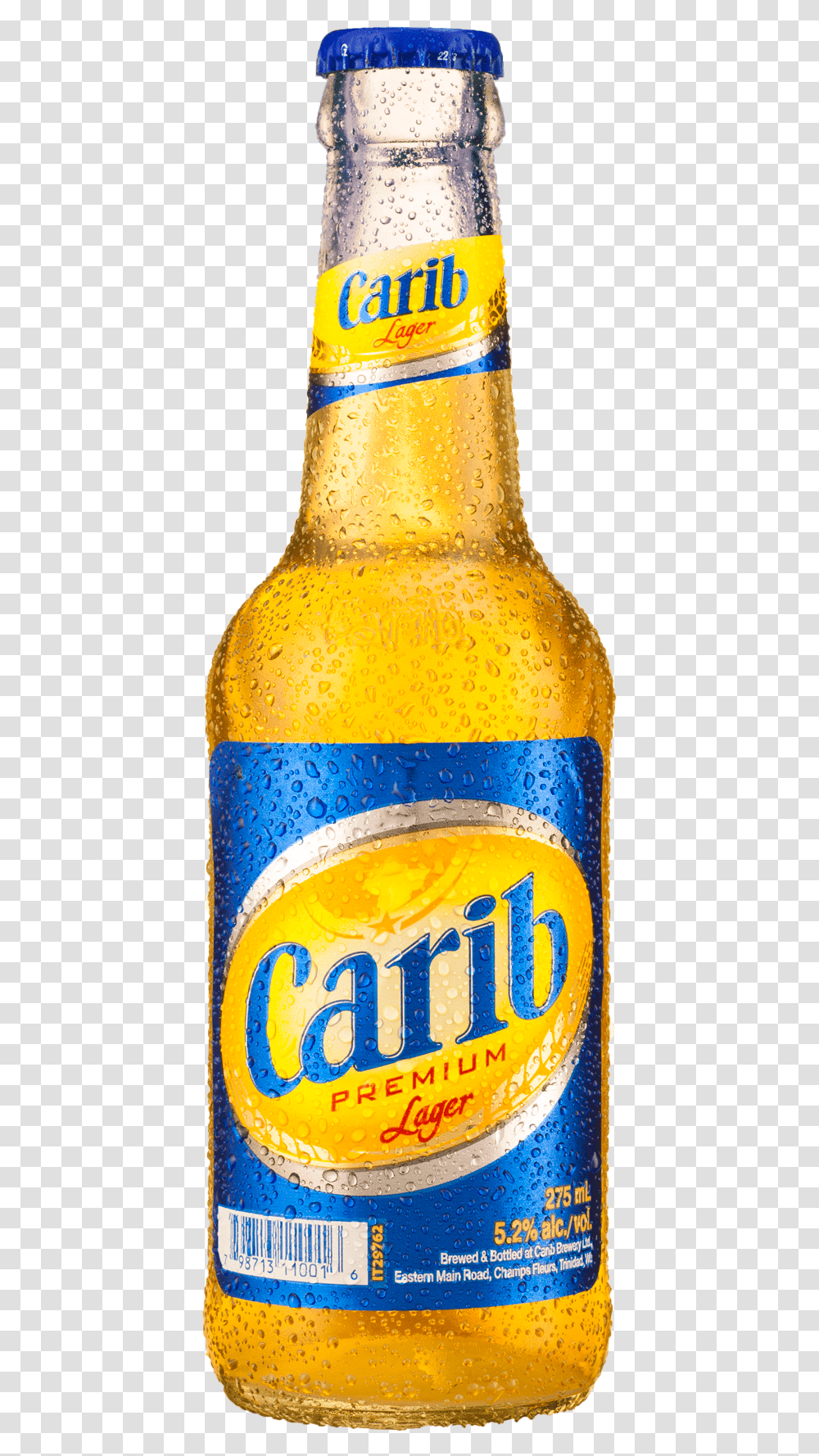 Carib Beer, Alcohol, Beverage, Drink, Bottle Transparent Png